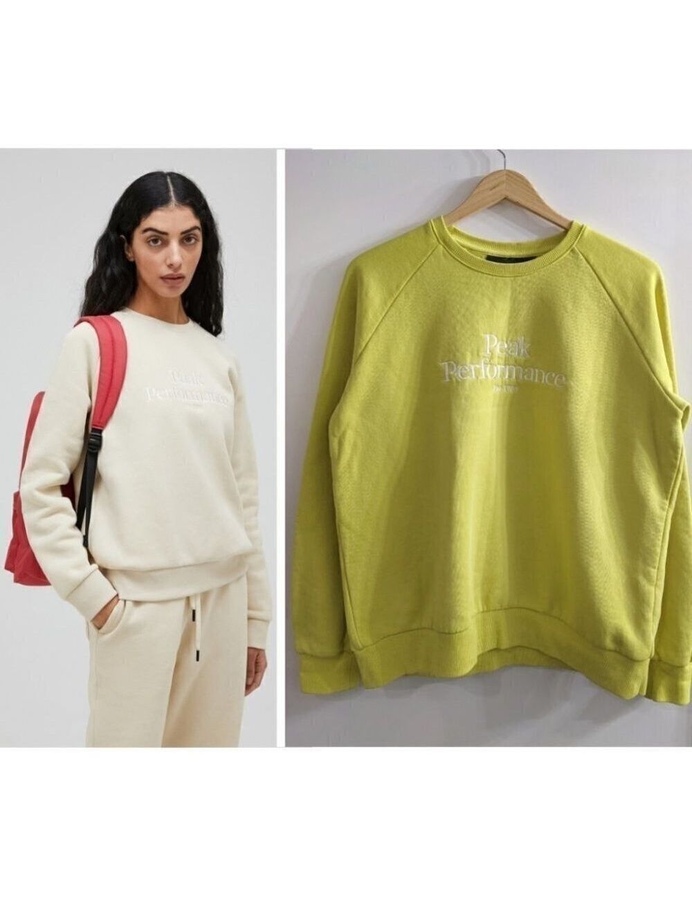 Peak Performance | Women's Original Crew Sweatshirt in Canary Lime